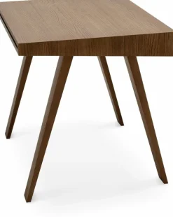 Bureau en bois foncé lituanien 140 cm 4.9 Drawers - Emko