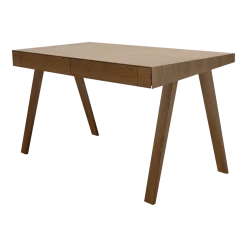 Bureau en bois foncé lituanien 140 cm 4.9 Drawers - Emko