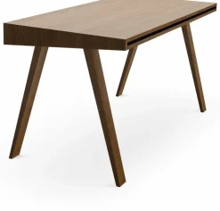 Bureau en bois foncé lituanien 140 cm 4.9 Drawers - Emko