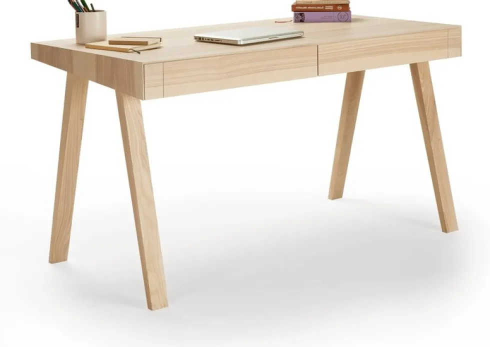 Bureau en bois lituanien 140 cm 4.9 Drawers - Emko