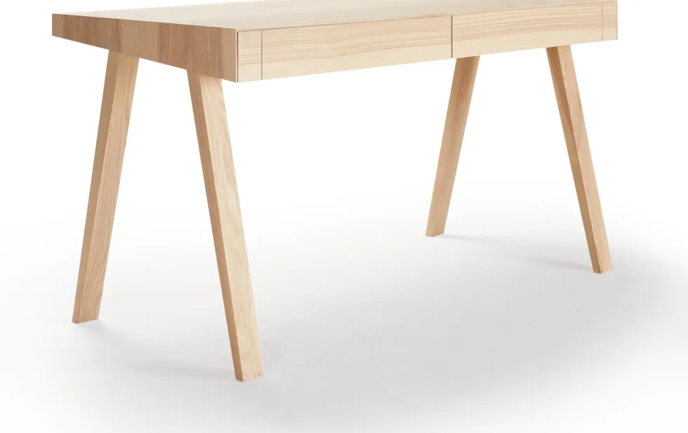 Bureau en bois lituanien 140 cm 4.9 Drawers - Emko