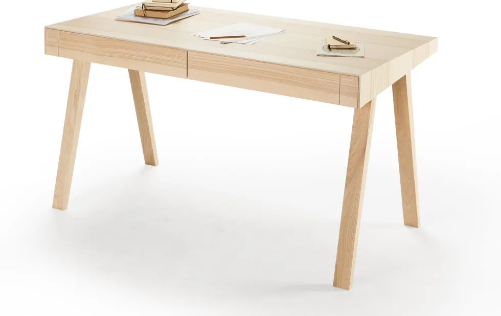Bureau en bois lituanien 140 cm 4.9 Drawers - Emko