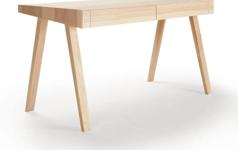 Bureau en bois lituanien 140 cm 4.9 Drawers - Emko