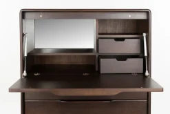 Bureau en bois massif foncé 45x80x120cm Elroy - Dutchbone