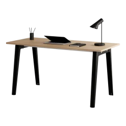 Bureau en chêne éco-certifié 150 x 70 cm piètements noirs New Modern -Tiptoe
