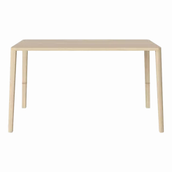 Bureau en chêne massif huilé pigmenté blanc 30 x 130 cm Graceful - Bolia