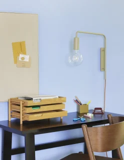 Bureau en chêne noir 100x45xh75cm Poke - Hübsch