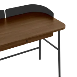 Bureau en chêne teinté et métal noir 100 x 60 x 81,5 cm Victor - Hartô