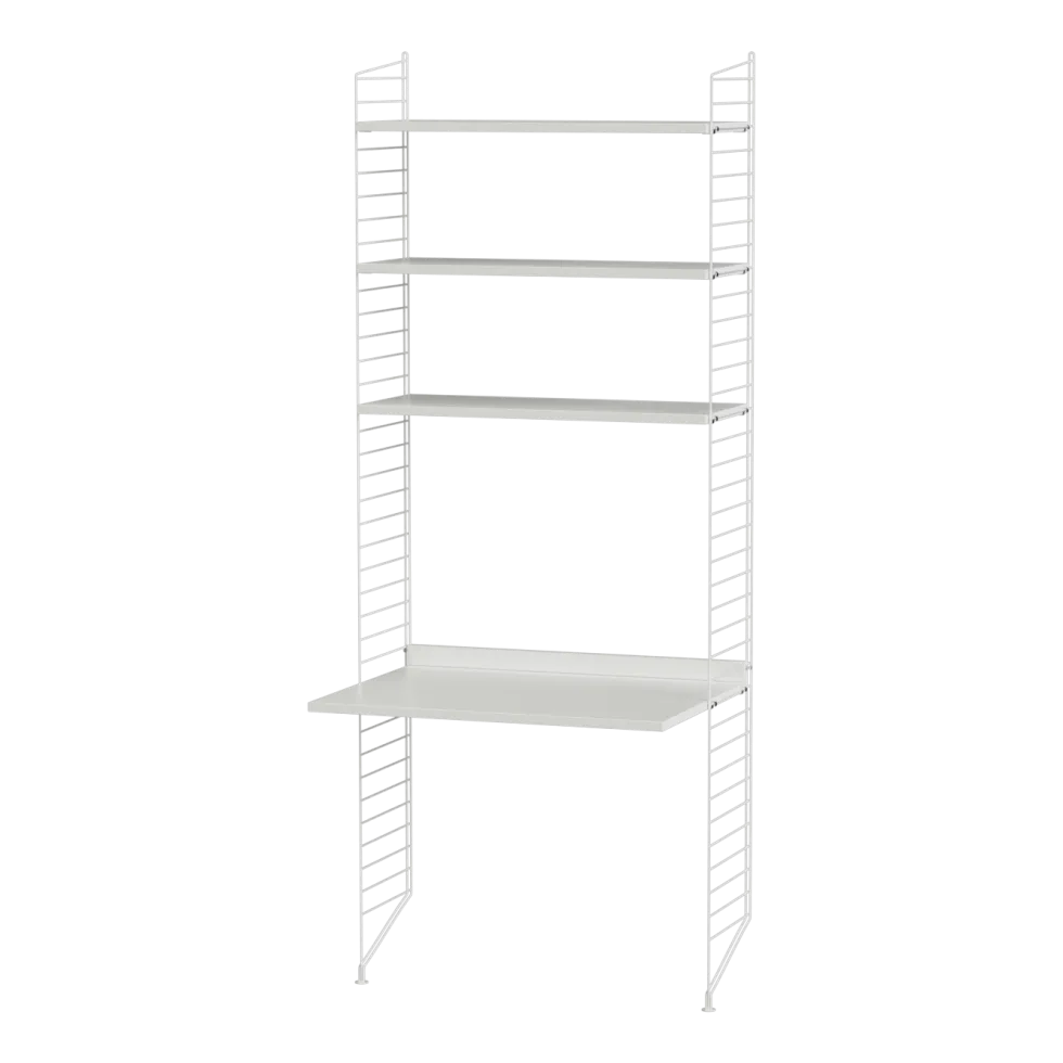 Bureau modulable blanc 80 x 200 x 58 cm Combinaison A - String furniture