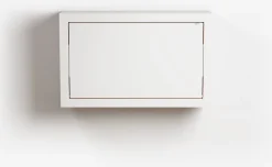 Bureau mural en bouleau teinté blanc 80x50x20cm Fläpps Box - Ambivalenz