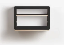 Bureau mural en bouleau teinté noir 80x50x20cm Fläpps Box - Ambivalenz