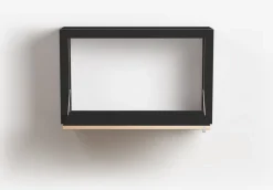 Bureau mural en bouleau teinté noir 80x50x20cm Fläpps Box - Ambivalenz