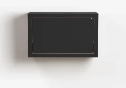 Bureau mural en bouleau teinté noir 80x50x20cm Fläpps Box - Ambivalenz