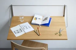 Bureau mural pliant en chêne 90x2x55,5cm - Moebe