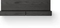 Bureau mural rectangulaire avec tiroirs en frêne teinté noir 130cm Tana - New Works