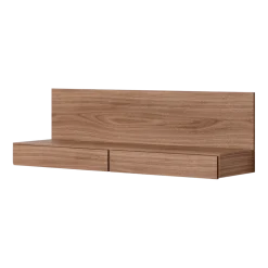 Bureau mural rectangulaire avec tiroirs en noyer 130cm Tana - New Works