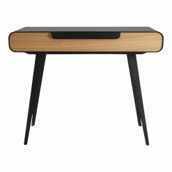Bureau noir en bois et métal Kapriss - Resistub
