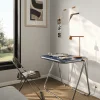 Bureau pliable en acier rouge opaque mat et chrome 83 x 65 x 73 cm Platone - Anonima Castelli