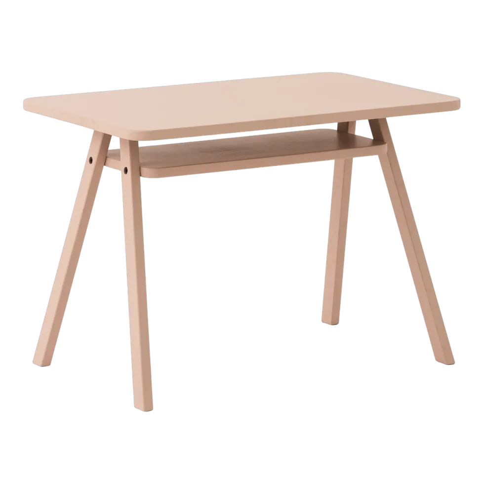 Bureau pour enfant en bois de hêtre coloré rose blush 40x70x50cm Growing Green - Nobodinoz