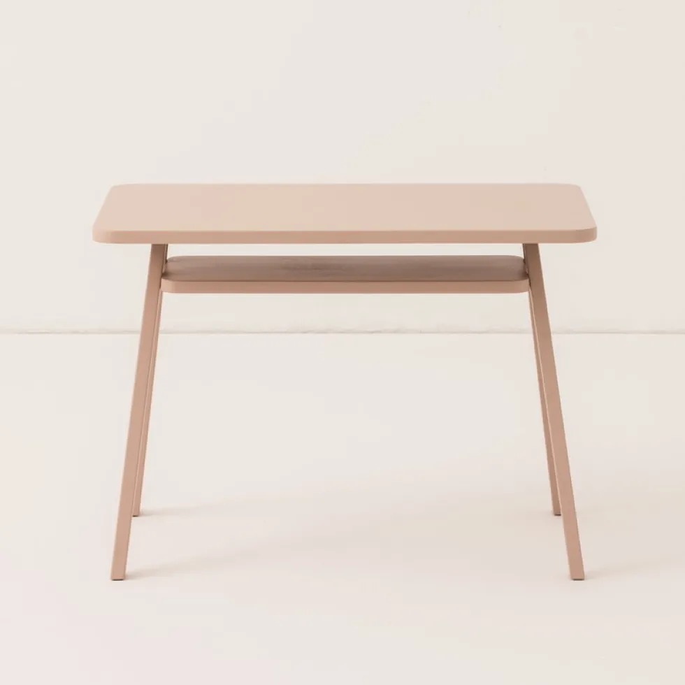 Bureau pour enfant en bois de hêtre coloré rose blush 40x70x50cm Growing Green - Nobodinoz
