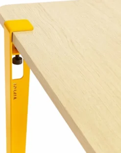 Bureau rectangulaire M Noma pieds jaune tournesol 75 cm - TIPTOE