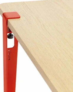 Bureau rectangulaire M Noma pieds rouge tomette 75 cm - TIPTOE