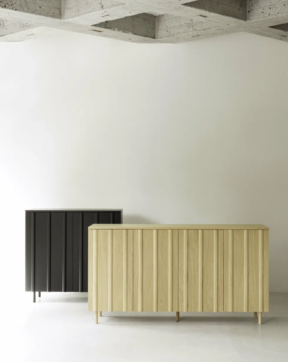 Cabinet bas noir Rib Soft noir - Normann Copenhagen
