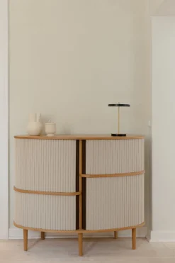 Cabinet en chêne foncé et blanc 50 x 100 cm Audacious - UMAGE