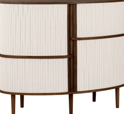 Cabinet en chêne foncé et blanc 50 x 100 cm Audacious - UMAGE