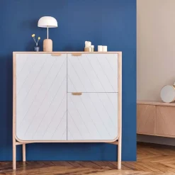 Cabinet en chêne naturel 120,5 x 45 x 130 cm Marius - Hartô