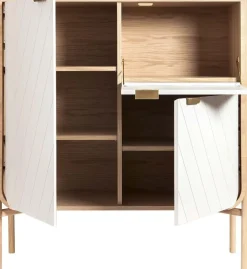 Cabinet en chêne naturel 120,5 x 45 x 130 cm Marius - Hartô