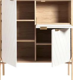 Cabinet en chêne naturel 120,5 x 45 x 130 cm Marius - Hartô