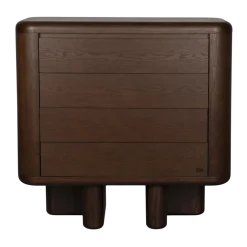 Cabinet en placage en frêne marron 40x100x98cm Herman - Dutchbone