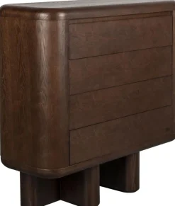 Cabinet en placage en frêne marron 40x100x98cm Herman - Dutchbone