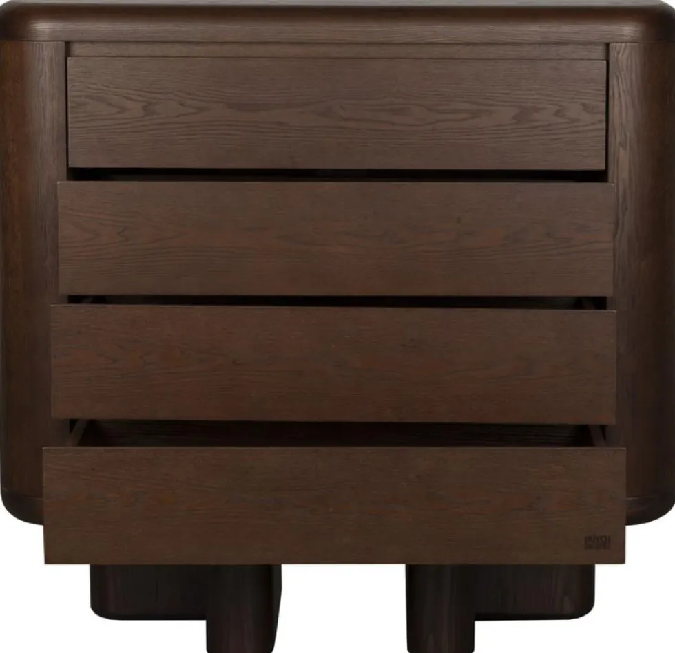 Cabinet en placage en frêne marron 40x100x98cm Herman - Dutchbone