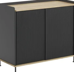 Cabinet noir et chêne 94 cm Enfold - Muuto