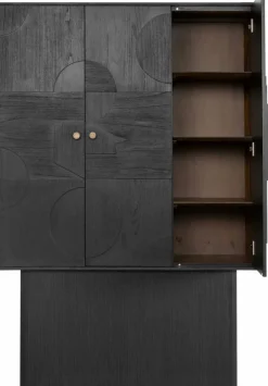 Cabinet rectangulaire en bois noir Zulgo - Versmissen