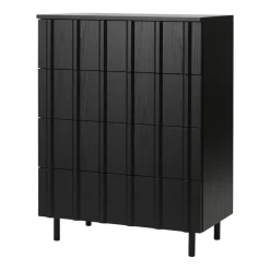 Cabinet à 4 tiroirs en chêne noir Rib - Normann Copenhagen