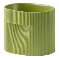 Cache-pot de fleurs en argile vert 15cm Ridge - Muuto