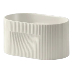 Cache-pot de fleurs off-white en argile 13cm Ridge - Muuto