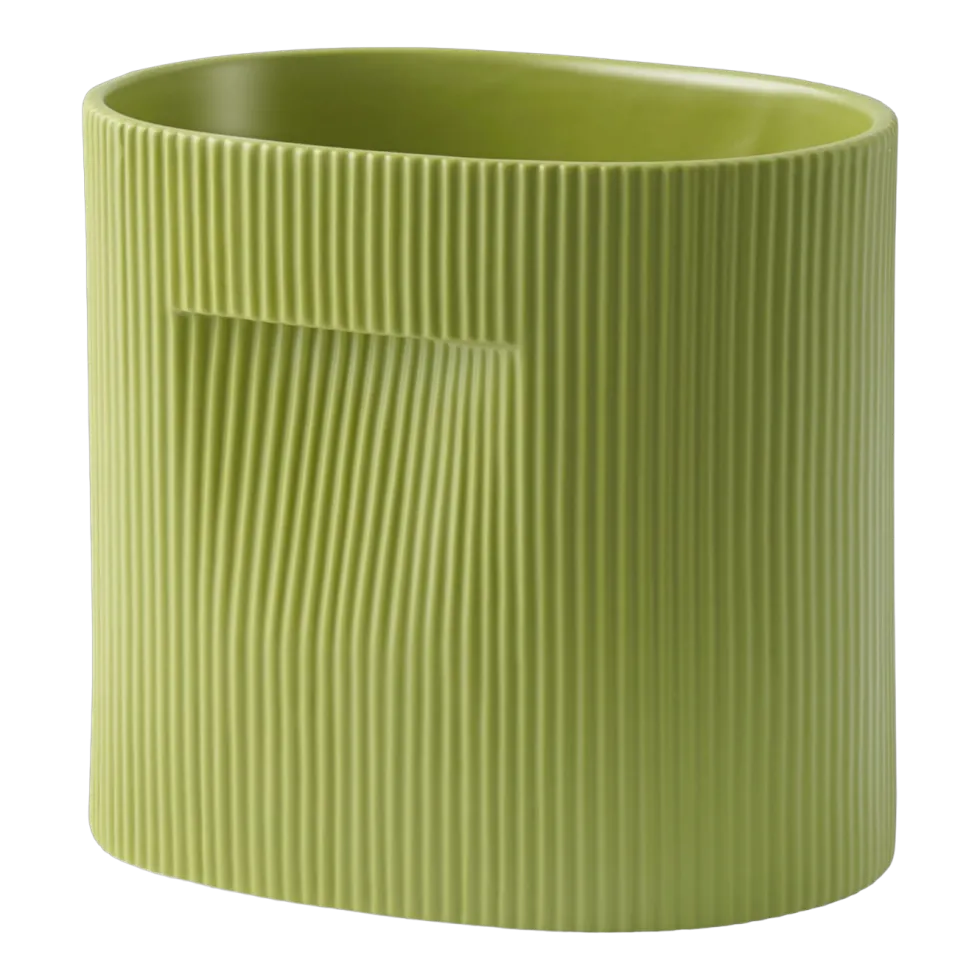 Cache-pot de fleurs vert 24cm Ridge - Muuto
