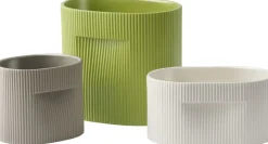 Cache-pot en argile beige 15cm Ridge - Muuto