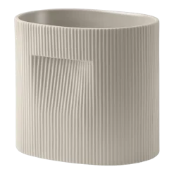 Cache pot en argile beige 24cm Ridge - Muuto