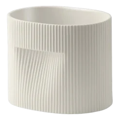 Cache-pot en argile off-white 15cm Ridge - Muuto