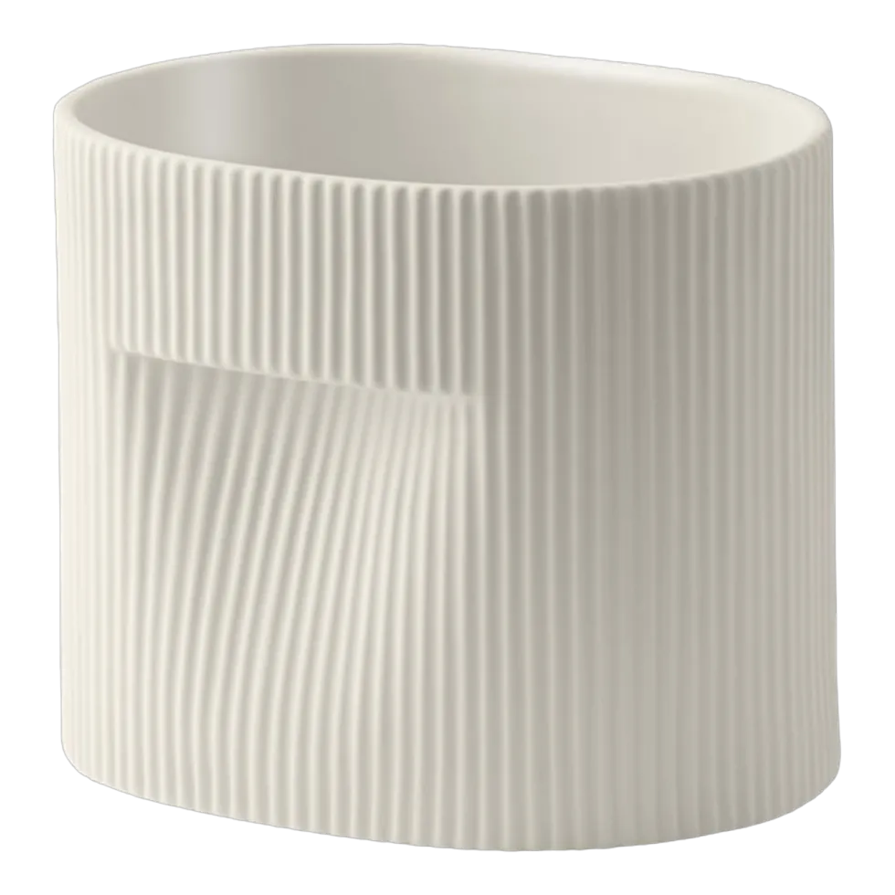 Cache-pot en argile off-white 15cm Ridge - Muuto