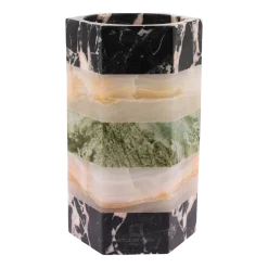 Cache-pot en marbre et onyx 15x25cm Emma Antique - Studio Gaïa