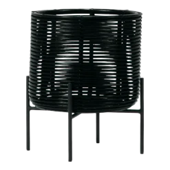 Cache-pot en rotin synthétique noir Ivo S - Vincent Sheppard