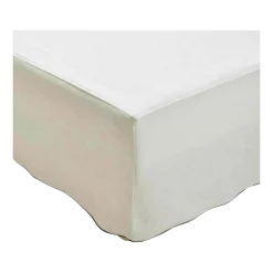 Cache Sommier Beige Clair Et Bourdon Noir 140 x 200 cm Carlina - Madura