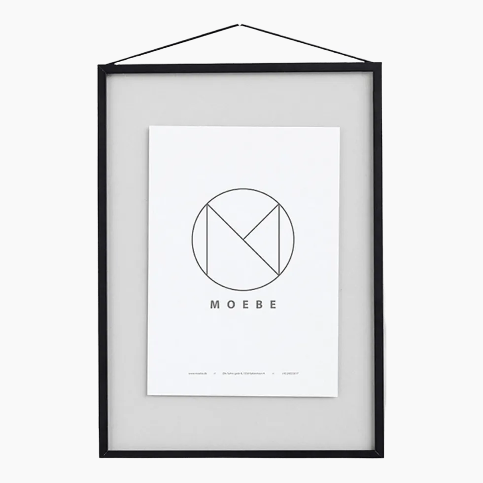 Cadre design à suspendre noir A3 Frame Aluminium - Moebe