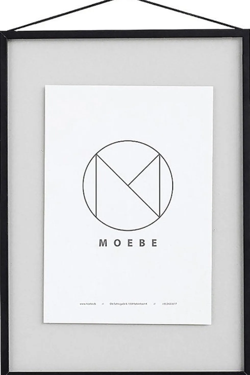Cadre design à suspendre noir A2 Frame Aluminium - Moebe